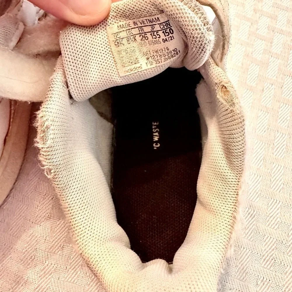 Adidas Advantage‎ Shoes Toddler 9K White Iridescent Stripes Velcro Sneakers